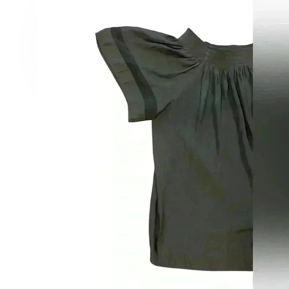 RAMY BROOK Blouse Shirt Black Jessica Smocked Off Shoulder Women's Size XSmall - Picture 4 of 12